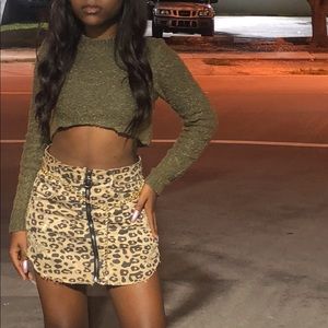 Cheetah print mini skirt (worn once)